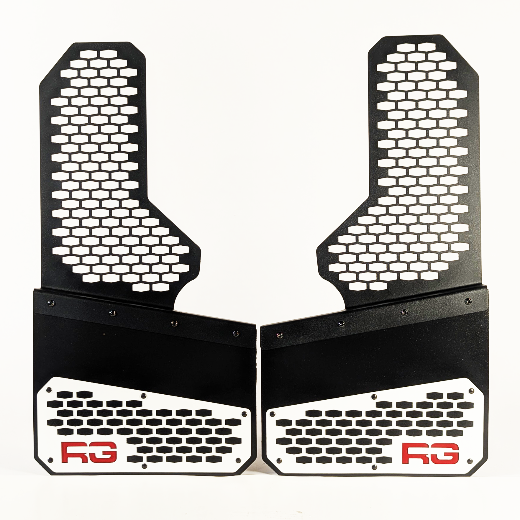 Generative Grid カービングプレート White on Black - Universal Offset Mud Flaps – REK GEN Vehicle