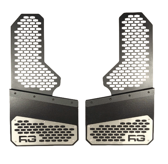 Brushed on Black - REK-mesh Universal Offset Mud Flaps
