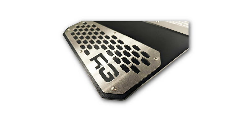 Load image into Gallery viewer, Brushed on Black - REK-mesh Universal Offset Mud Flaps
