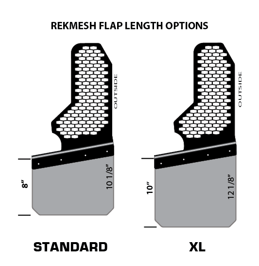 Load image into Gallery viewer, Brushed on Black - REK-mesh Universal Offset Mud Flaps
