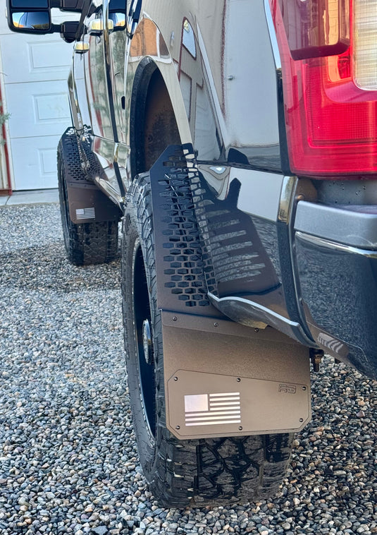 REK-mesh X Merica Universal Offset Mud Flaps - 1 Set = 2 flaps