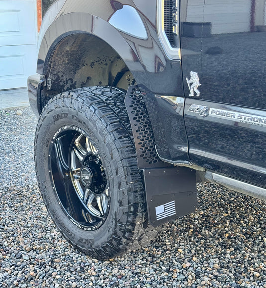 REK-mesh X Merica Universal Offset Mud Flaps - 1 Set = 2 flaps