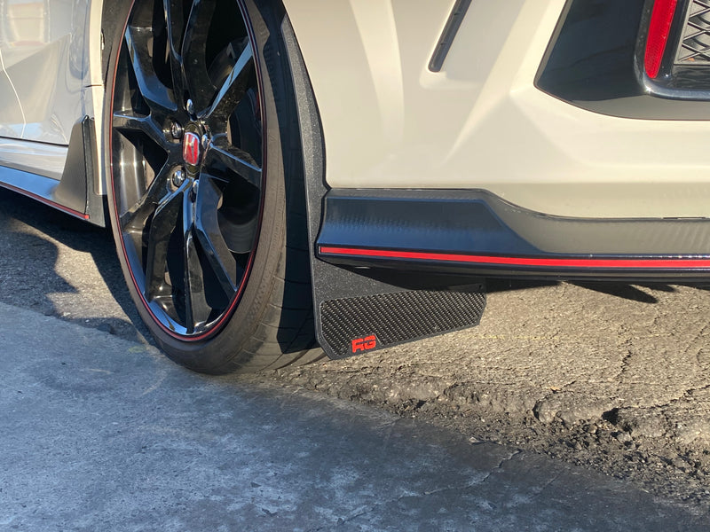 Load image into Gallery viewer, 2017+ Honda Civic Type R Carbon Edition Rally Mud Flaps
