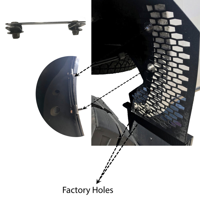 Load image into Gallery viewer, REK-mesh X Merica Universal Offset Mud Flaps - 1 Set = 2 flaps