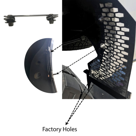 REK-mesh X Merica Universal Offset Mud Flaps - 1 Set = 2 flaps
